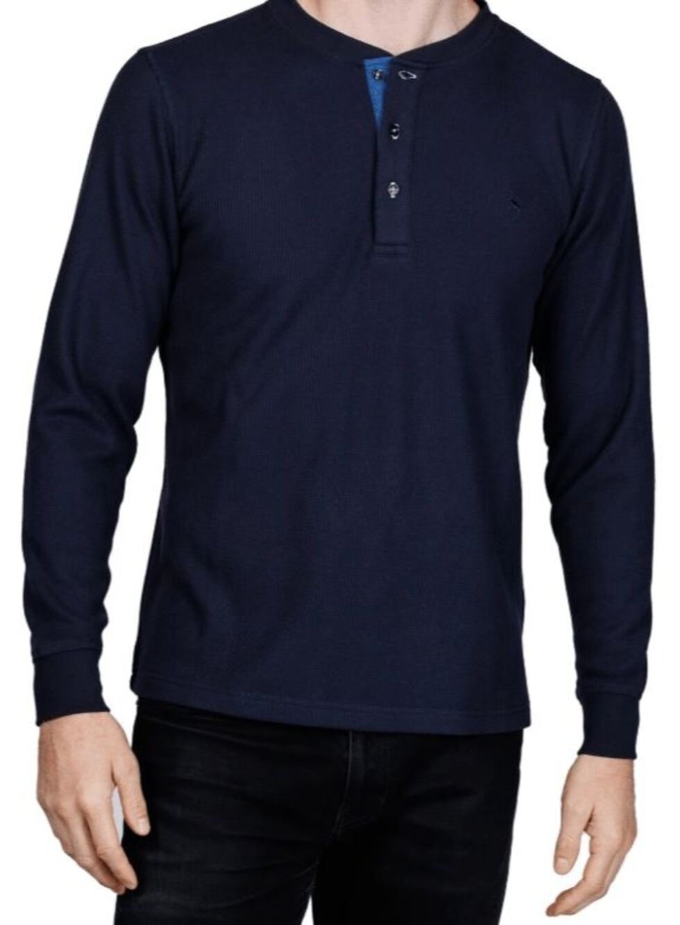 TailorByrd Youth Cozy Waffle Knit Long Sleeve Henley S 8